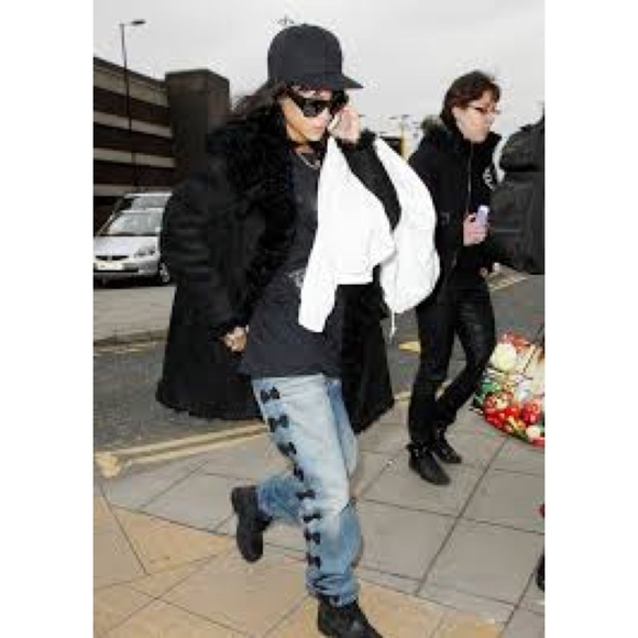 TU ES MON TRÉSOR Velvet Side Bow Jeans 26 - Picture 11 of 12